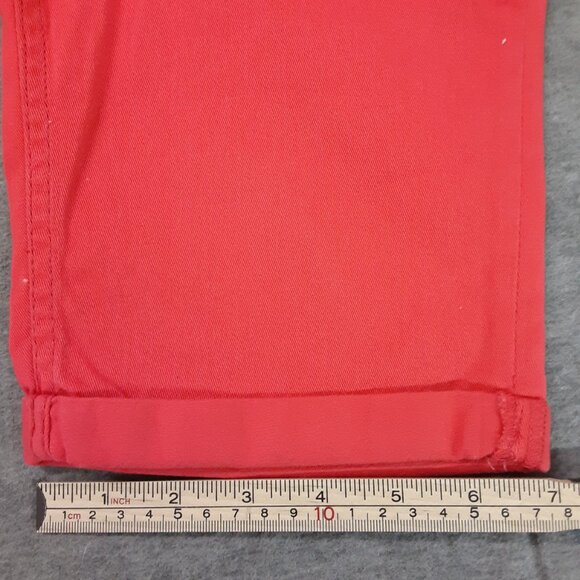 Lee Bermuda Jean Girls Shorts Size 12, Red, Pockets, Button /Zip Closure - Picture 3 of 11